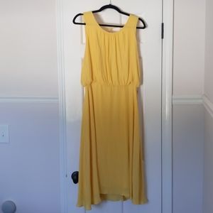 F21 flowy midi dress, yellow (XL)